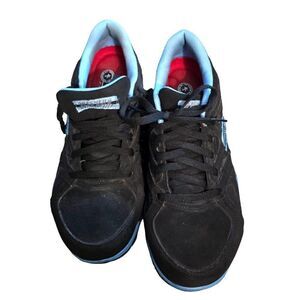 Woman's Skechers Flex SR Work Shoes Black & Blue Alloy Toe Size 10 Lightly Used